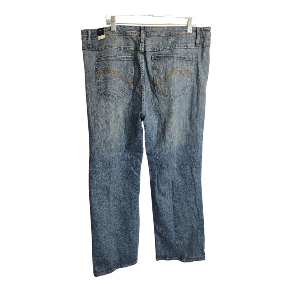 Venzia Plus Size Stretch Bootcut Blingy Front Preppy Boho Festival Jean 20‎